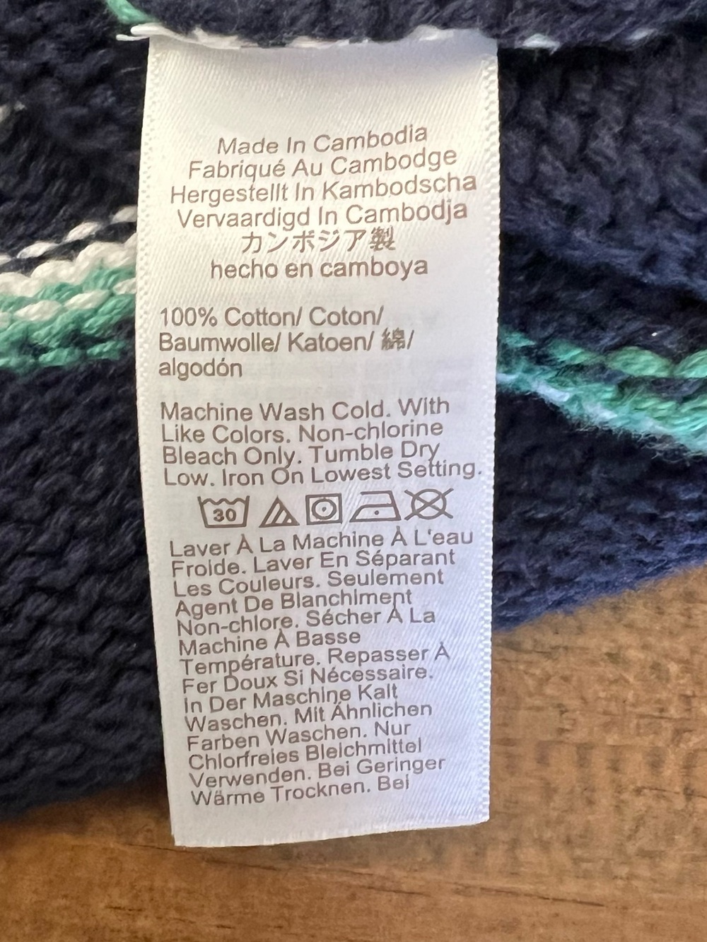 J.Crew 2025 Rollneck Sweater Striped Navy Aqua Multi XXS - Picture 9 of 12
